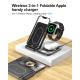 Portable Desktop Mobile Phone Wireless Charger 3In1 Folding Foldable 15W