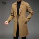 Nonwoven Men's Trench Coat for Slim Fit and Warmth in Cold Weather