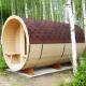 Red Cedar Wood Barrel Sauna Wet Steam Traditional Wooden Sauna Room