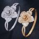 Luxury Rhinestone Flower Bracelet for Women Crystal Bracelet Wedding Bridal Bracelet Gold Silver Color Bracelet  Jewelry