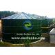 Dark Green Glass Fused Steel Tanks For Biogas Digester , CSTR , AF With Biogas Holder Storage Double Membrane System