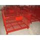 High Strength Industrial Metal Pallet Cages Warehousing / Component Storage