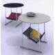 Customized Small Marble Modern Round Coffee Tables with Storage Bag for Living Room