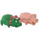 Latex squeaky pig toy Christmas or pink pig
