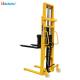 Double Mast Manual Forklift Stacker 1000KG 2000MM Robust Steel Constructure