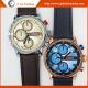 3 Subdials for Decoration CURREN Watch Blue Black Quartz Analog Watches Gift Wristwatch