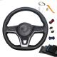 Red Leather Steering Wheel Cover for Nissan X-Trail Qashqai Rogue Leaf Kicks Micra Altima 2017 2018 2019