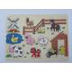 Custom Preschool Cartoon Orchard Animal Board Building Block Toddler Wooden Jigsaw Puzzles