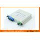 Fiber Optic PLC EPON Splitter 1x4 In LGX Box , G657A1, G652D Corning Fiber SMF-28e