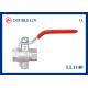 1/2  To 1 1/2   16 Bar Brass Ball Valve With Probe Connection With Flat Lever Handle