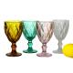 SGS Solid Colored Crystal Wine Goblet , Solid Amber 9 Oz Wine Glasses
