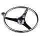 3/4 Tapered Shaft Bass Boat Steering Wheel , Nautical Steering Wheel 340mm Diameter