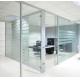 Movable Modern Office Partitions , Interior Frosted Glass Pillar Partition
