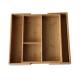 2018 Bamboo cutlery tray drawer organizer with knife block