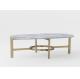 Luxury Modern Style Contemporary Coffee Tables , White Marble Top Big Coffee Tables