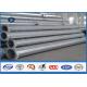 Galvanized tubular steel utility poles , Steel Q345 High Voltage high mast pole