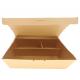 Kraft Paper Biodegradable Takeaway Containers Disposable With Compartment
