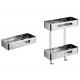 Mirror Polishing Silver Wall Mounted Bathroom Shelf SUS304 Stainless Steel Material