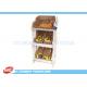 3 Tiers Fruit Wooden Display Stands MDF White Painted For Supermarket