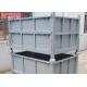 Silver Side Cover Stacking Rack System , Industrial Steel Folding Plastic Turnover Box