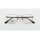 Non Prescription Glasses Frame Titanium Optical Eyeglasses for Men/Women with Groves Lined Creative Designer Eyewear
