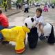 Hansel 150KG plush animal walking rides panda indoor amusement park rides