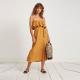 Boho Clothing Women Adjustable Straps Maxi Linen Dress