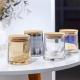 Custom 10oz 300ml Colorful Glass Candle Cup Vessels Clear Glass Candle Jars Luxury With Lid Cover