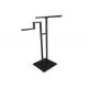 Steel Black Clothing Metal Display Racks And Stands With Two / Three / Four Arms Available