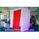 Camber Inflatable Party Photo Booth Windproof With LED Light And Red Curtain