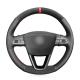 Seat Leon 5F Mk3 Ibiza 6J Arona Alhambra 2013-2019 Suede Leather Steering Wheel Cover