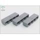 Unshielded 1x4 Four Ports RJ45 Female Connector For Network Modem Grey Color