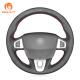New Arrival Custom Black Leather Car Accessories Hand Sewing Steering Wheel Cover For Renault Megane 3 (Coupe) RS 2010-2016