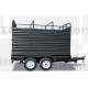8x5 / 12x6 Stock Crate Flat Top Tandem Box Trailer With 4 Ways Rear Gate