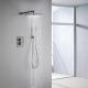 Concealed Wall Mounted Shower Set Black Finish 0.1-1.6MPa Water Pressure
