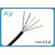 Single PE Cat6 Network Ethernet Cable / 8 Core Copper Cat6 UTP Network Cable Black