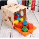 Wooden 16 Hole Intelligence Box Children Color Cognitive Shape Matching AIDS