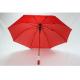 8mm Metal Shaft Red Pongee Umbrella With Custom Logo Printing
