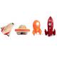 Rocket UFO Aircraft Extremely Durable Dog Toys Indestructible Air Vehicle Fetch Out