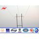 Double Arms Tapered Electrical Power Pole With Accessories 69 Kv Polygonal Octagonal