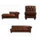 Antique Defaico L66cm Small Genuine Leather L Shaped Couch With Chaise