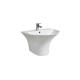 High Quality Ceramic Basin Sanitary Ware Sink Half Pedestal Wall Hung Wash Basin
