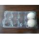 Clear transparent plastic tray for eggs