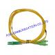 Flame Resistant SM Fiber Optic Patch Cord G.652D LC / APC - SC / APC LSZH Jacket