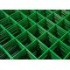 1.8m Green Vinyl Coated Welded Wire Fence Panels Weldmesh Sheets Rectangle Hole