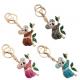 Hot Sale Cute Crystal Rhinestone Koala Bear Animal Keychain Women  Key Ring Holder Bag Accessories Keychains For Gift