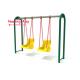 Yellow Color Playground Equipment Swings Double Seats Eu Standard En1176 Gs Safety