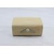 Nature Wood Color Balsa Small Lockable Wooden Box , Wooden Trinket Box For Macarons