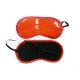 Bright Orange Color Sleeping Blindfold Eye Mask With PU And Toweling Material For Trip