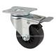2.5 30kg Plate Brake PU Caster 26225-63 with Bolt Bearing Type and 2mm Thickness